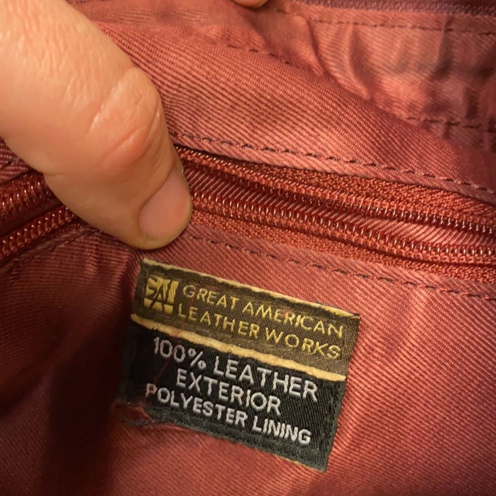 Burgundy Leather Bag - Picture 2 of 2